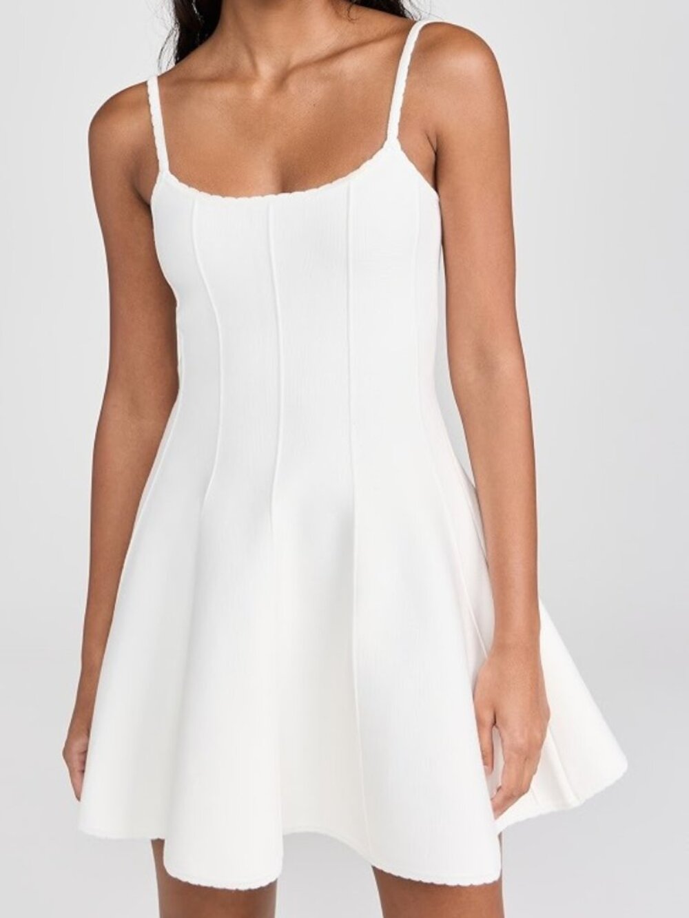 New Tags Fleur du Mal White Flared Corset Dress, size S